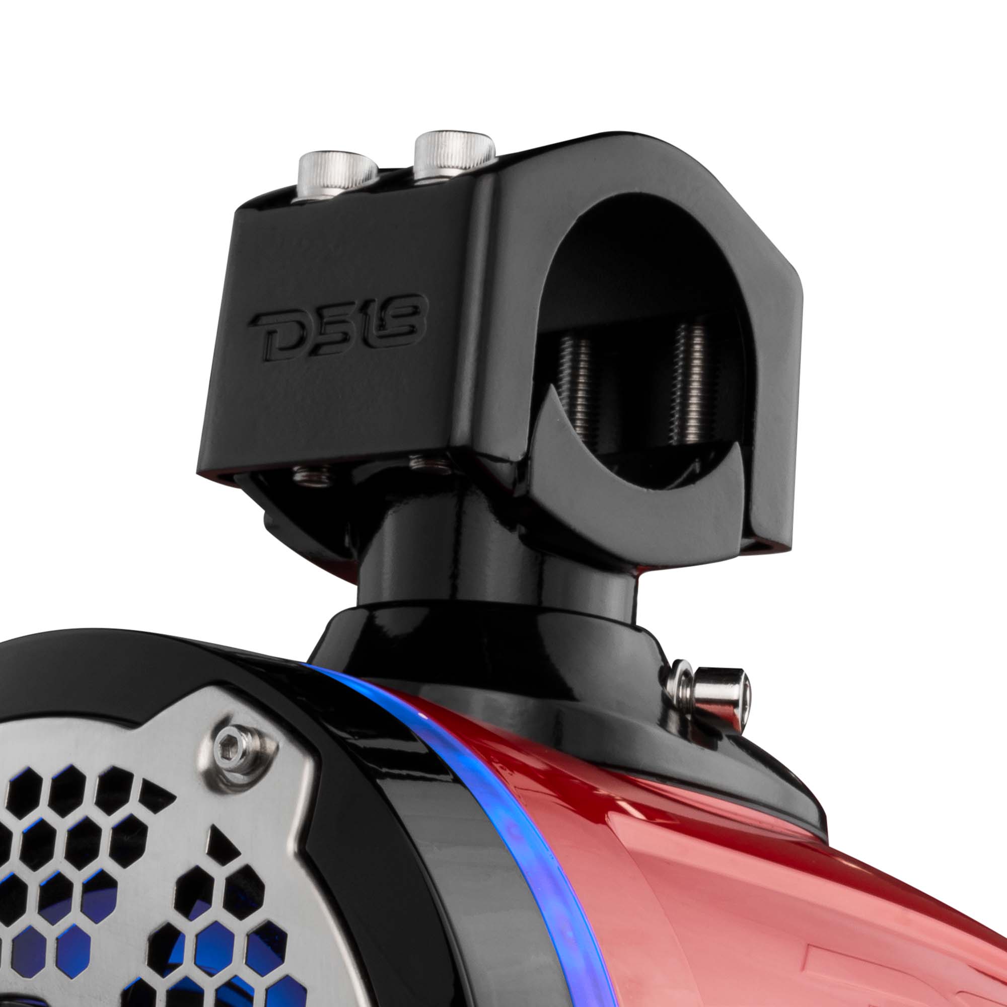 NXL 6.5" Neodymium Marine and Powersports Towers with Built-in Passive Radiator, 1" Driver and LED RGB Lights 150 Watts Rms -Red