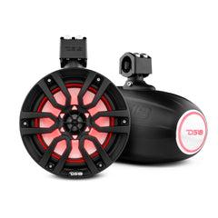 NXL 8" Marine Water Resistant Wakeboard Tower Speakers with Integrated RGB LED Lights 375 Watts