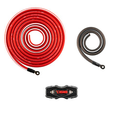 0-GA OFC 100% Copper Amplifier Installation Kit - RED
