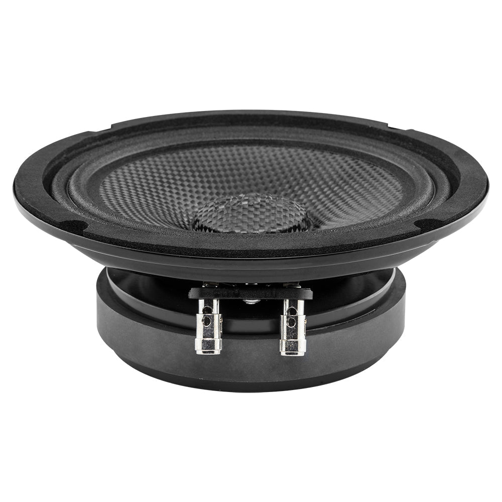 PRO 6.5" Shallow Carbon Fiber Water resistant Cone Mid-Bass Loudspeaker 250 Watts Rms 4-Ohm