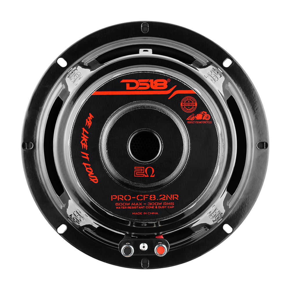 PRO 8" Neodymium Carbon Fiber Water resistant Cone Mid-Bass Loudspeaker 300 Watts Rms 2-Ohm