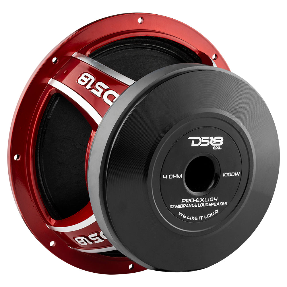 DS18 PRO-EXL104 10" Mid-Range Loudspeaker 1200 Watts 4-Ohm