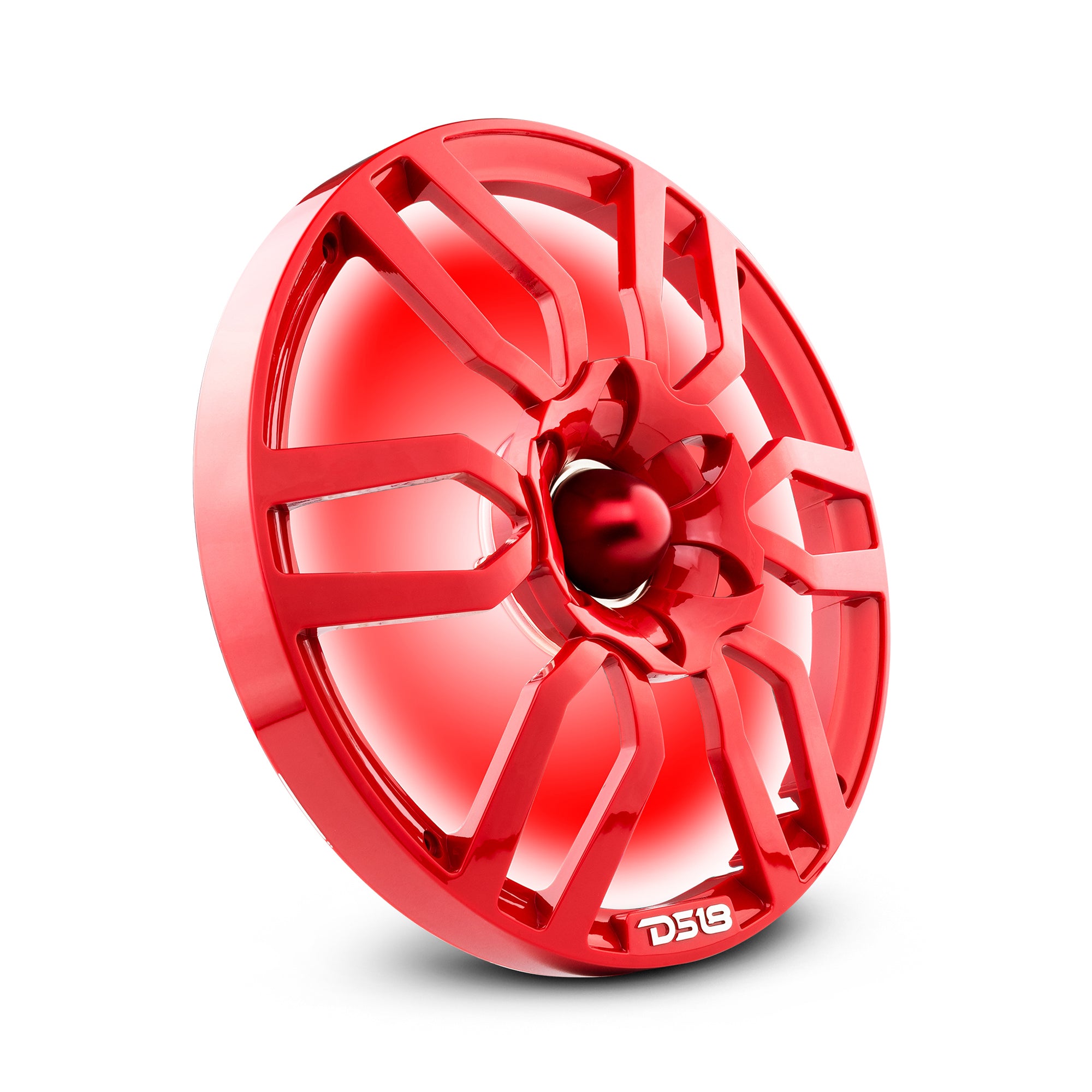 DS18 PRO-GTW10RD 10" Grill with Built-in 1.75" VC  Neodymium Bullet Tweeter and RGB Lights 500 Watts Red