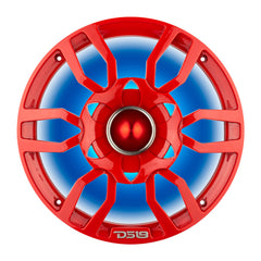 DS18 PRO-GTW8RD 8" Grill with Built-in 1.75" VC Neodymium Bullet Tweeter and RGB Lights 500 Watts Red