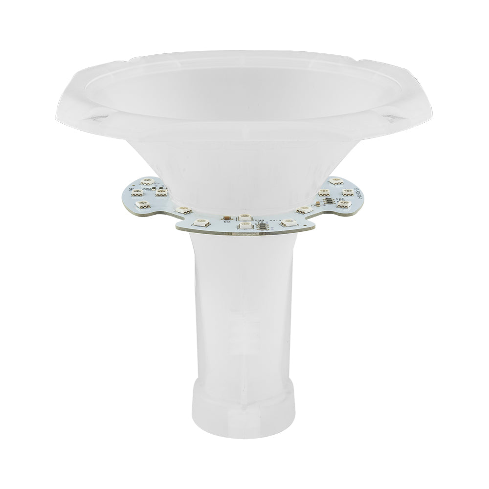 DS18 PRO-HA110CL Twist On 1" 110° 6.14" Depth Plastic Horn Clear with RGB LED Lights