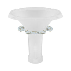 DS18 PRO-HA110CL Twist On 1" 110° 6.14" Depth Plastic Horn Clear with RGB LED Lights