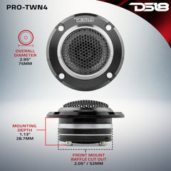 3" High Compression Neodymium Hybrid Driver/Tweeter 140 Watts 1" Pen 4-Ohm Vc