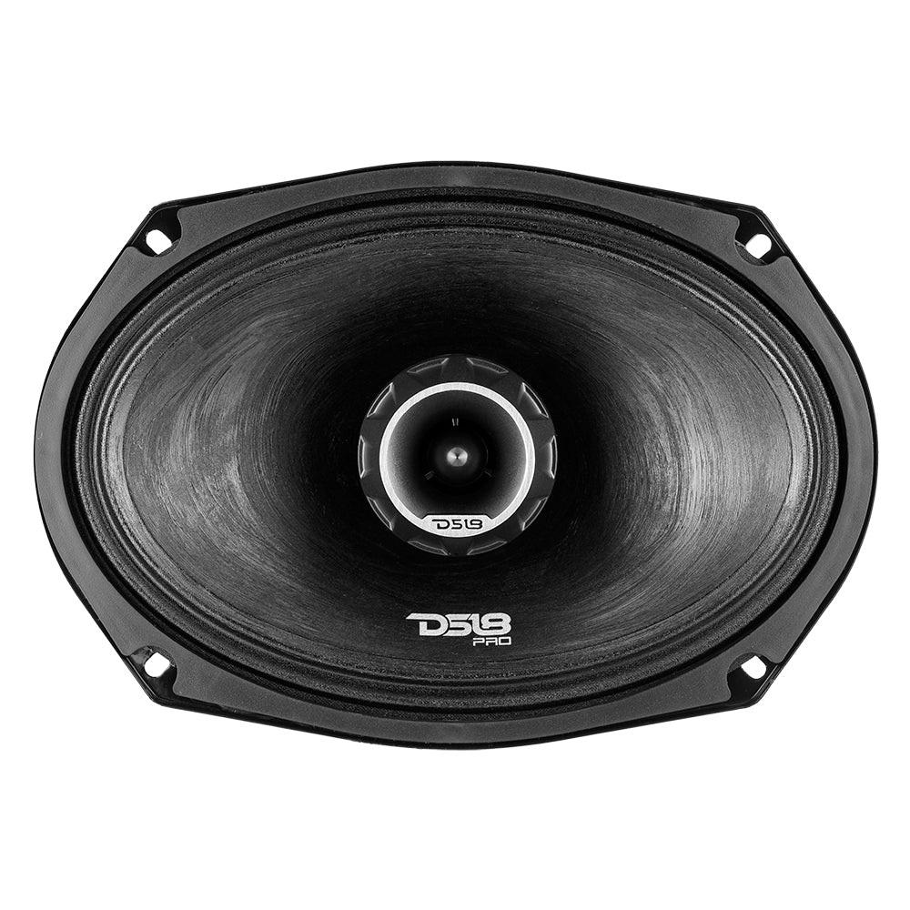 PRO-ZT 6x9" Coaxial Mid-Range Loudspeaker with Water Resistant Cone Built-in Bullet Tweeter and Grill 275 Watts Rms 4-Ohm