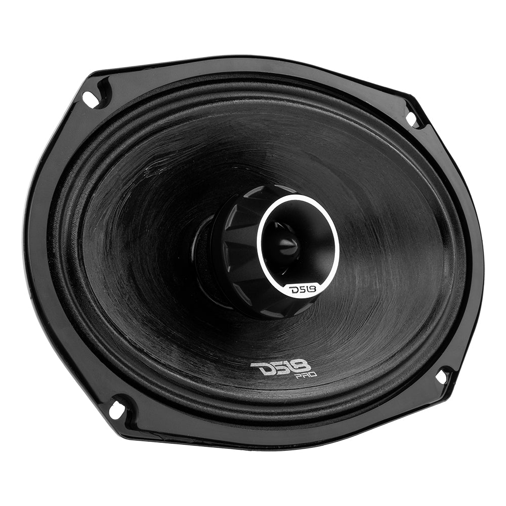 PRO-ZT 6x9" Coaxial Mid-Range Loudspeaker with Water Resistant Cone Built-in Bullet Tweeter and Grill 275 Watts Rms 4-Ohm