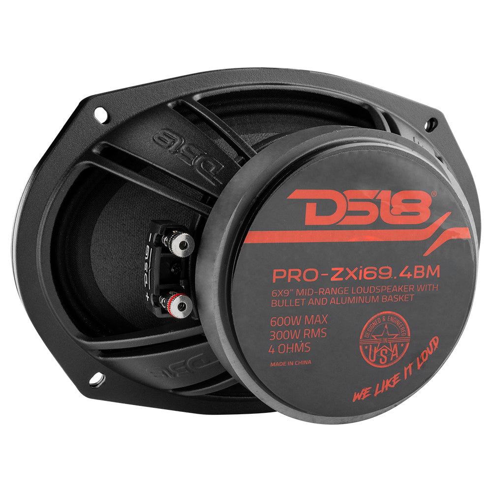 PRO-ZXI 6x9" Mid-Range Bullet Loudspeaker Neodymium/Ferrite Magnets 300 Watts Rms 4-Ohm