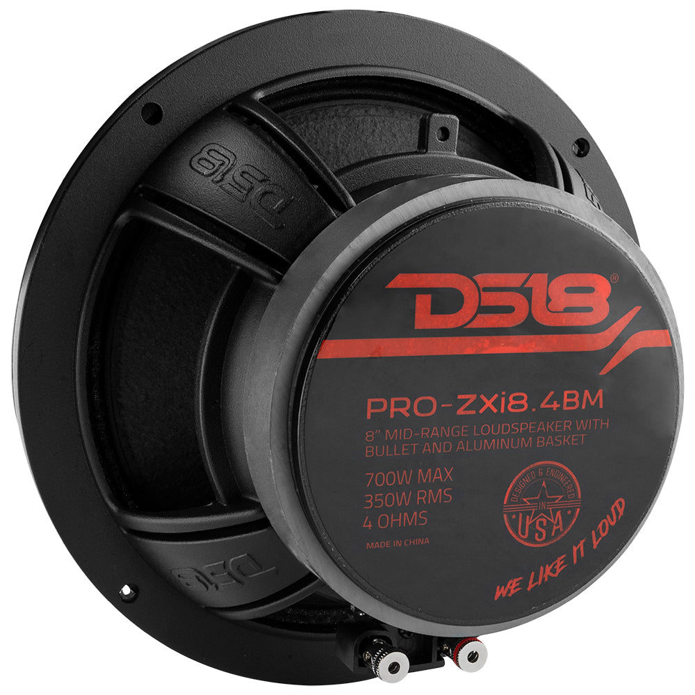 PRO-ZXI 8" Mid-Range Bullet Loudspeaker Neodymium/Ferrite Magnets 350 Watts Rms 4-Ohm