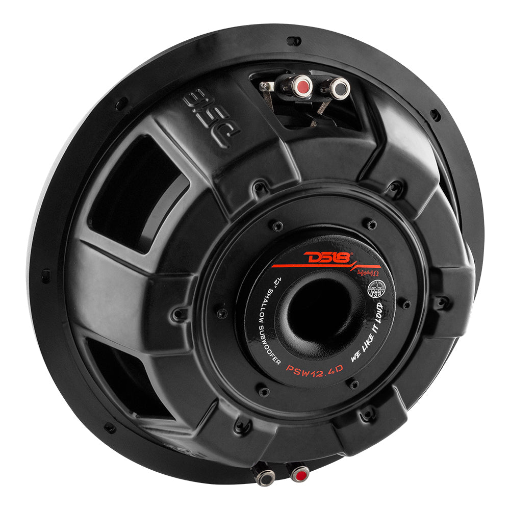 PS Shallow-Mount Water Resistant 12" Subwoofer 600 Watts Rms DVC 4-Ohm