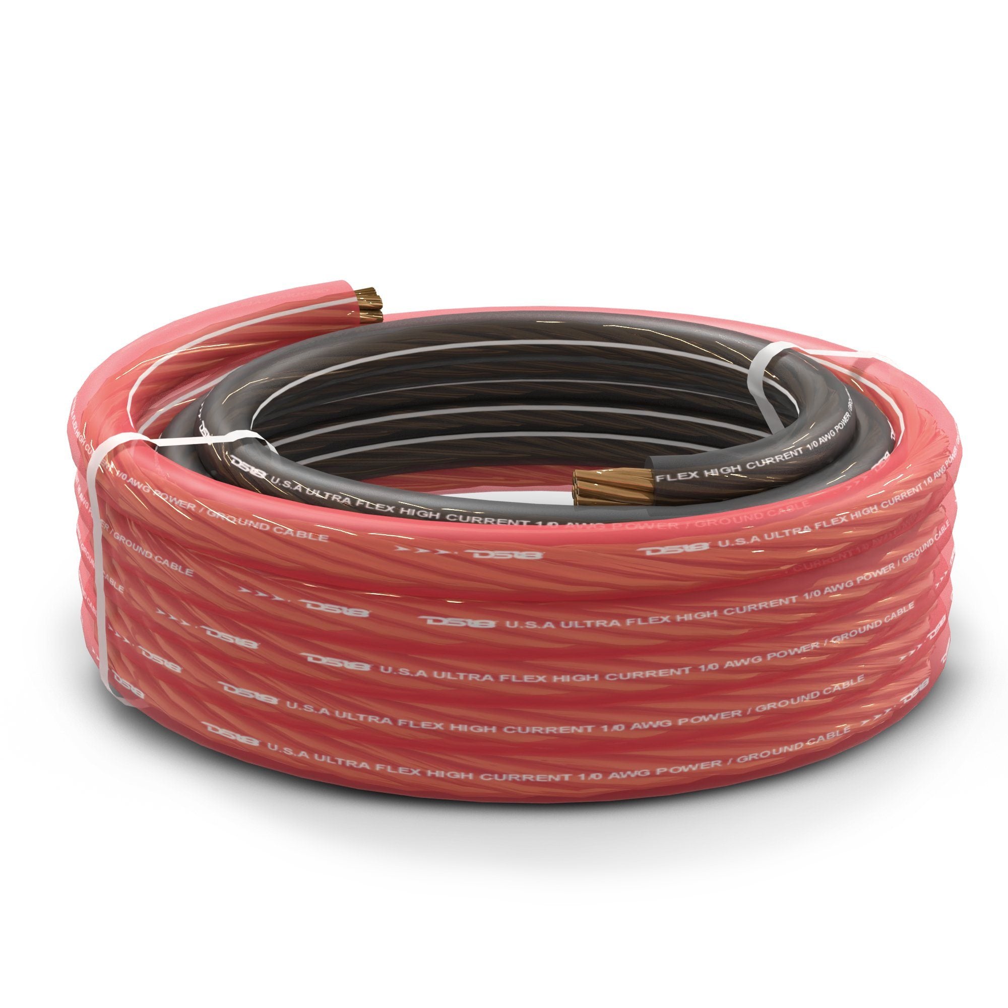 DS18 PW-1/0GA-5BK/20RD 0-GA Ultra Flex CCA Ground Power Cable 5 Ft Black and 20 Ft Red Kit