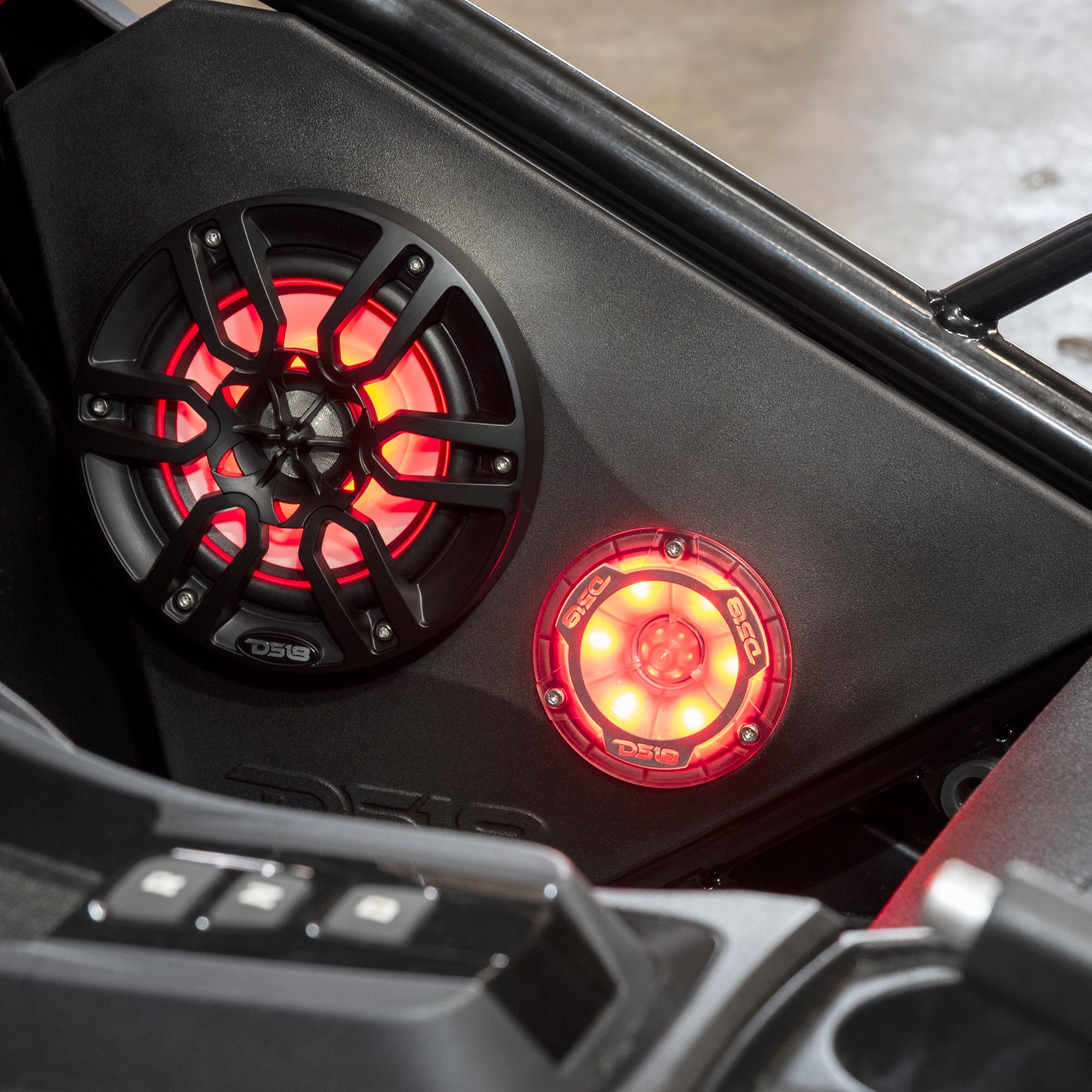 Polaris Slingshot Front Kick Panel 2 X 6.5" Enclosure with NXL-6/BK and PRO-TW1L | 2015 - Current