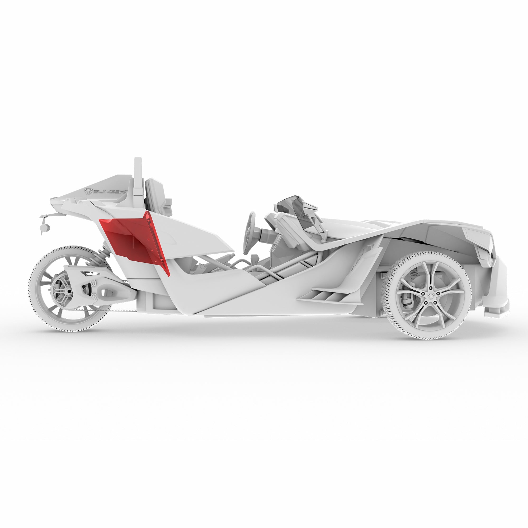 Polaris Slingshot Rear 10" Subwoofer Empty Enclosure - Fits Either Passenger or Driver Side | 2015 - Current