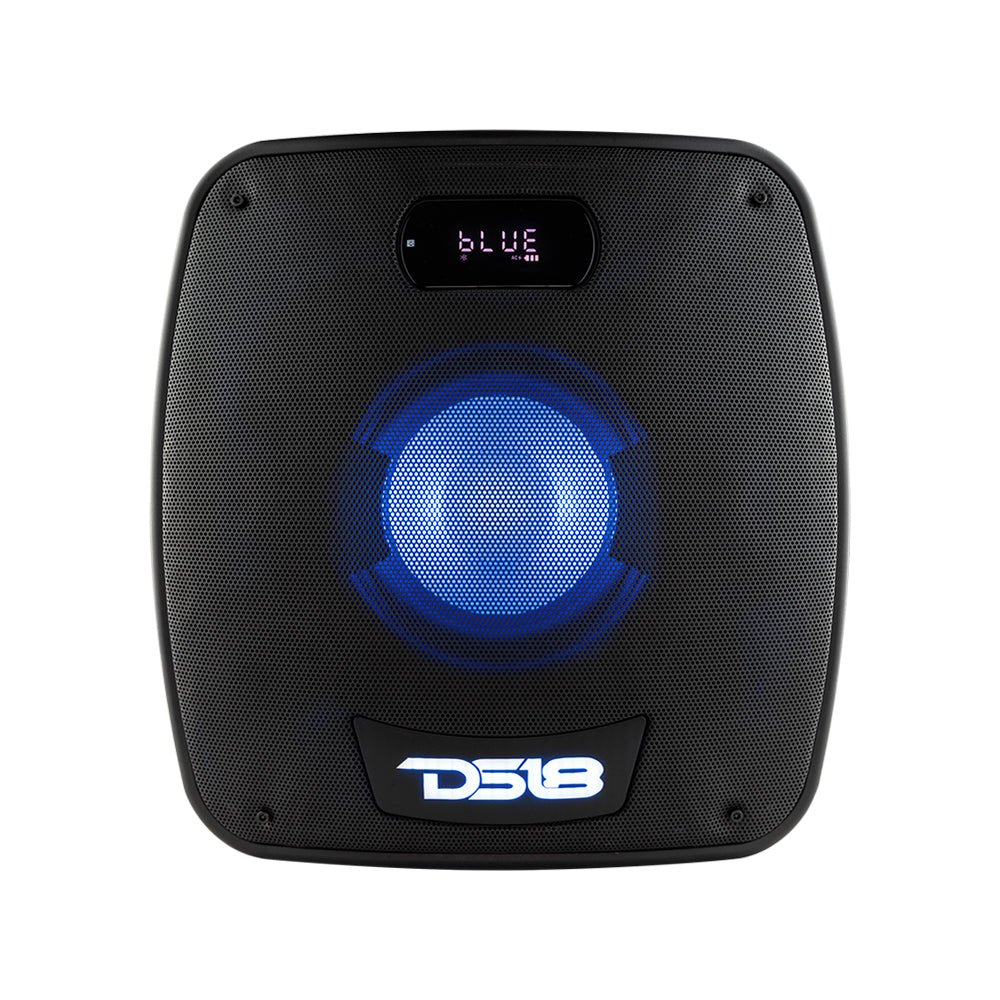 TLV 6.5" Amplified With Battery Self Powered Party Speaker With RGB LED Lights Bluetooth and TWS 200 Watts