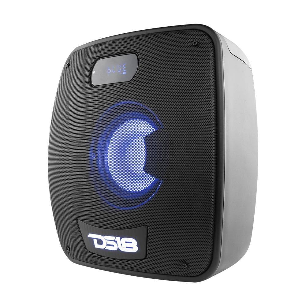 TLV 6.5" Amplified With Battery Self Powered Party Speaker With RGB LED Lights Bluetooth and TWS 200 Watts