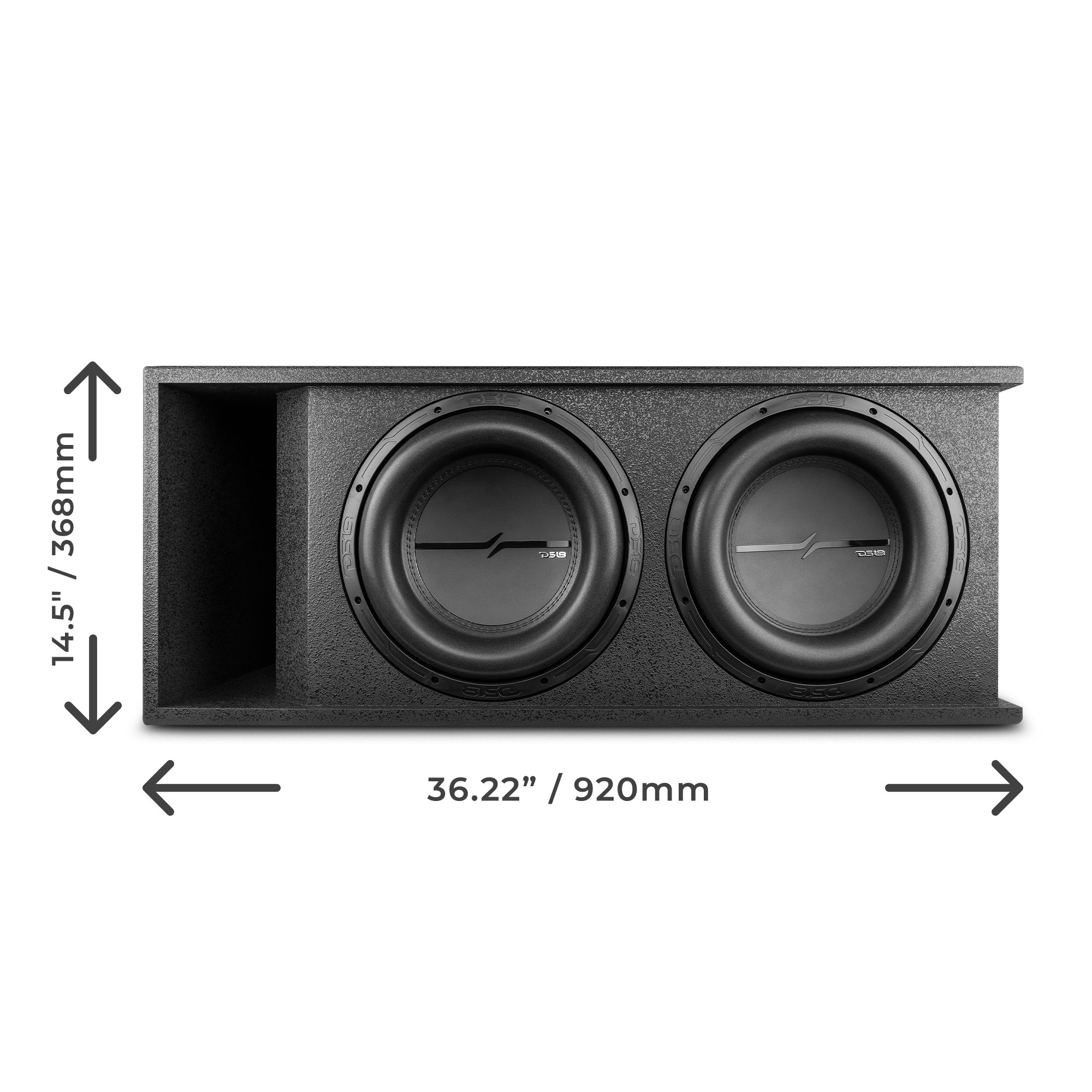 Dual 12" Loaded Subwoofer Ported Rugged Armored Enclosure With ZXI12.4D 2000 Watts Rms