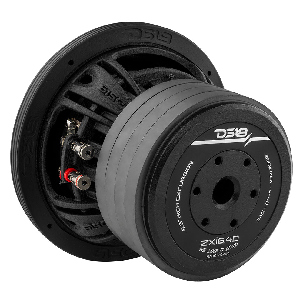 ZXI 6.5" High Excursion Subwoofer Quad Stacked Magnets 300 Watts Rms DVC 4-Ohm