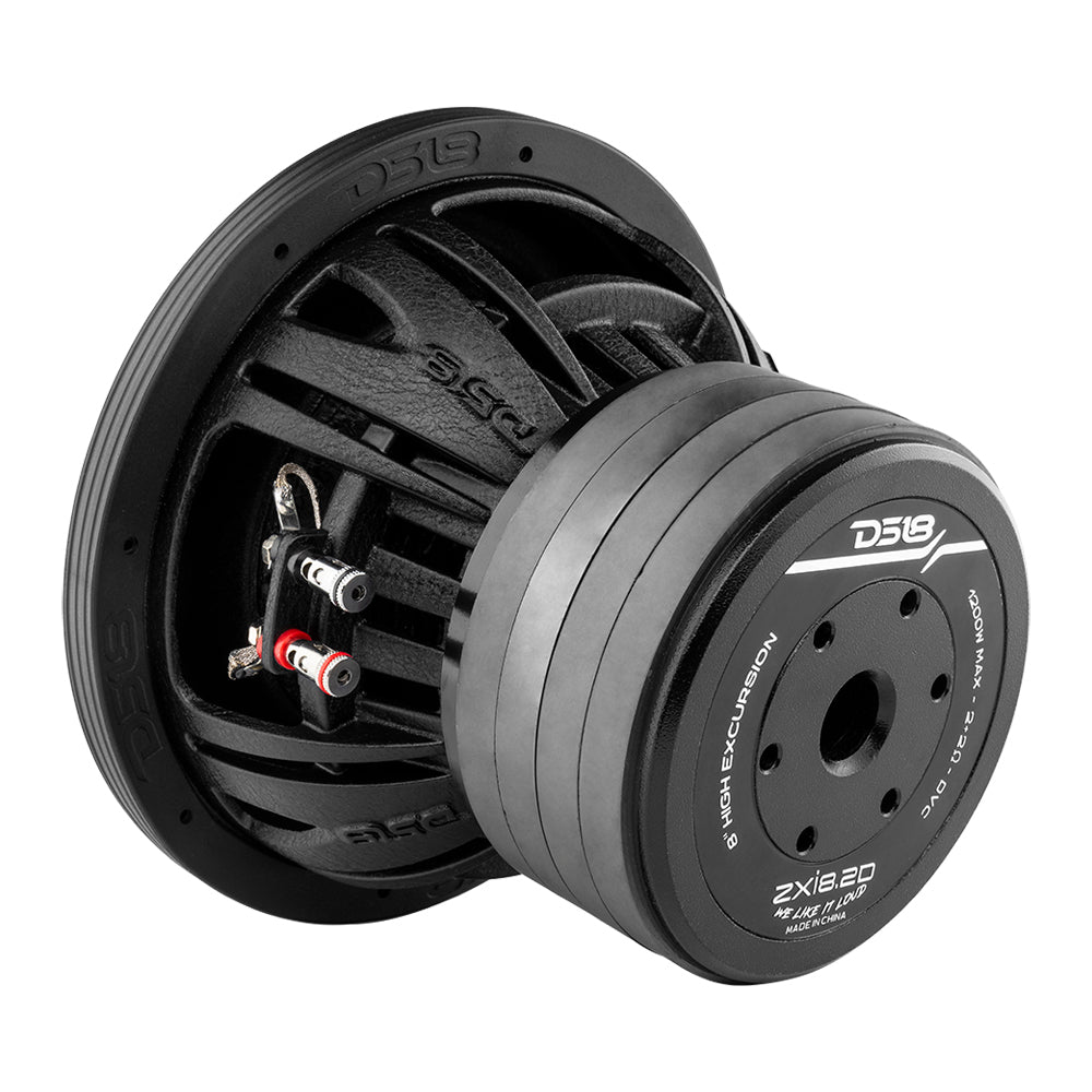 ZXI 8" High Excursion Subwoofer Quad Stacked Magnets 600 Watts Rms DVC 2-Ohm