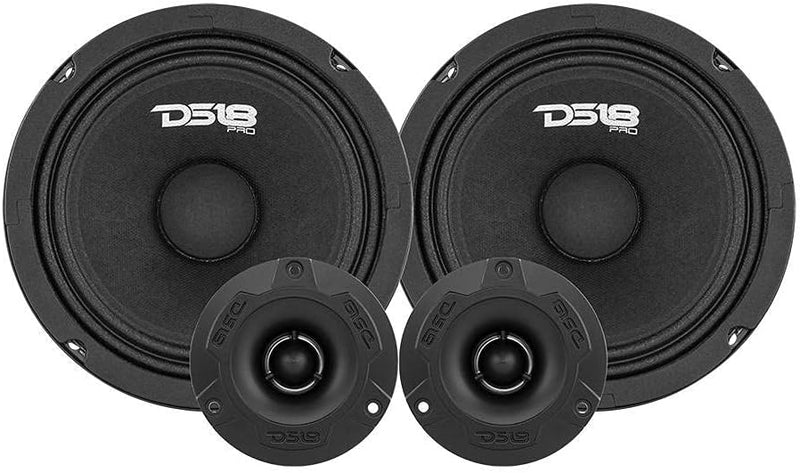 DS18 PRO-GM8.4PK2 Loudspeaker and Tweeter Package Including a Pair of PRO-GM8.4 + a Pair of PRO-TW1X/BK