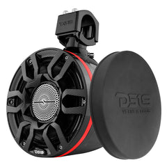 NXL 8" Marine and Powersports Compact PRO Towers with Loudspeaker and driver Built in LED RGB Lights 250 Watts Rms -Black Carbon Fiber (PRO-HY8.4B Included)