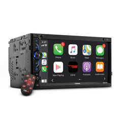 6.9" Touchscreen Mechless Double-DIN Headunit with Bluetooth, USB, Mirror Link And Car play