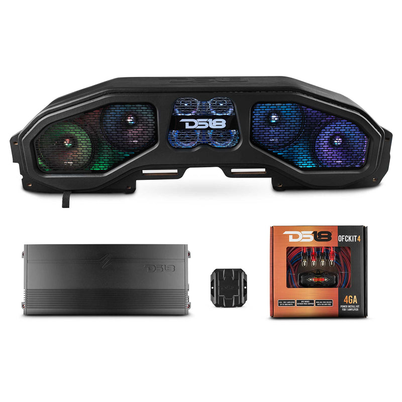 Jeep JL, JT Overhead Sound Bar Package With Vinyl Finish and Dream LED Lights 4 x 8