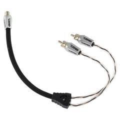 Level 3 RCA 100% Copper OFC Y Connector 1 FEMALE to 2 MALE -  BLACK / RED Kit