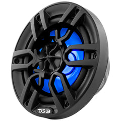 NXL 6.5" 2-Way Coaxial Marine Speaker With LED RGB Lights 100 Watts Rms 4-Ohm -Black