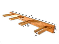 Snowbird Ski Storage Wood Rack | Holds 4 Pairs of Skis