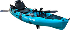 9.5ft Raptor Modular Fin Drive Pedal Fishing Kayak | 380lbs Capacity | 2 Piece