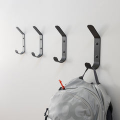 Crozet Multipurpose Wall Hooks | 4-Pack | Black