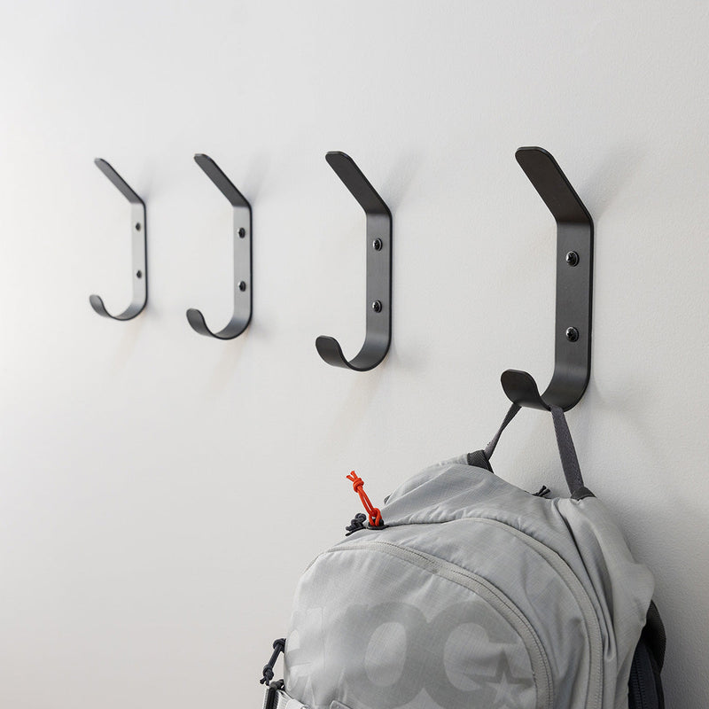 Crozet Multipurpose Wall Hooks | 4-Pack | Black