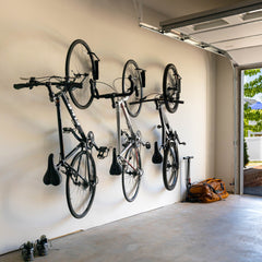 Swivel Mount Bike Storage Rack | 2 Bike Garage Wall Hooks | Mud