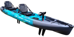 14ft Raptor Tandem or Solo Modular Raptor Fin or Prop Drive Pedal Fishing Kayak | 520lbs Capacity | 3 Piece