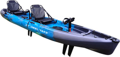 14ft Raptor Tandem or Solo Modular Raptor Fin or Prop Drive Pedal Fishing Kayak | 520lbs Capacity | 3 Piece